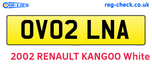 OV02LNA are the vehicle registration plates.