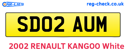 SD02AUM are the vehicle registration plates.