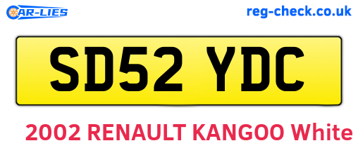 SD52YDC are the vehicle registration plates.