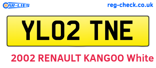 YL02TNE are the vehicle registration plates.