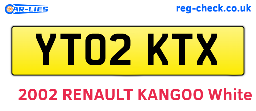YT02KTX are the vehicle registration plates.