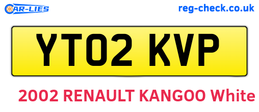 YT02KVP are the vehicle registration plates.