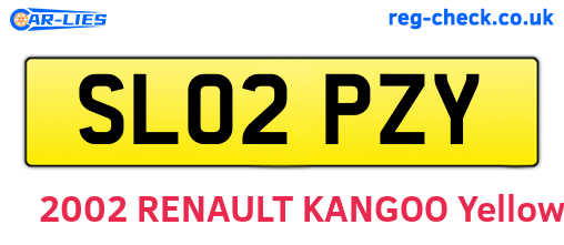 SL02PZY are the vehicle registration plates.