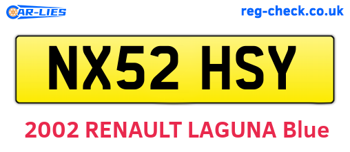 NX52HSY are the vehicle registration plates.