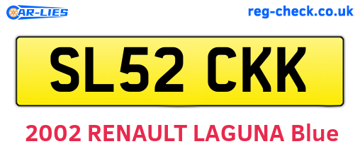 SL52CKK are the vehicle registration plates.