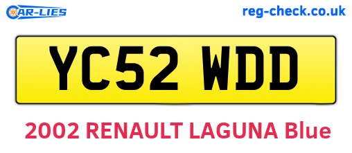 YC52WDD are the vehicle registration plates.