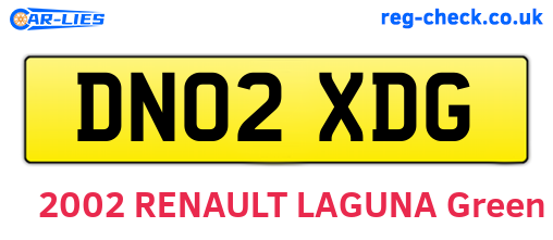 DN02XDG are the vehicle registration plates.