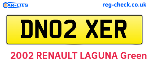 DN02XER are the vehicle registration plates.