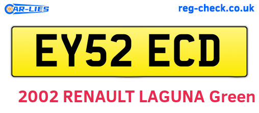 EY52ECD are the vehicle registration plates.