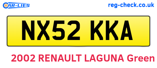 NX52KKA are the vehicle registration plates.