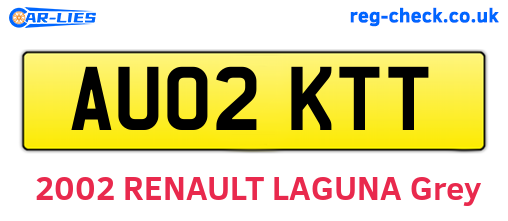 AU02KTT are the vehicle registration plates.