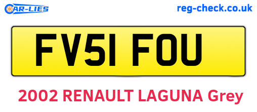 FV51FOU are the vehicle registration plates.