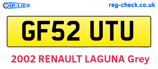 GF52UTU are the vehicle registration plates.