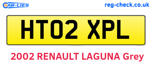 HT02XPL are the vehicle registration plates.