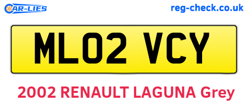 ML02VCY are the vehicle registration plates.