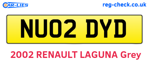 NU02DYD are the vehicle registration plates.
