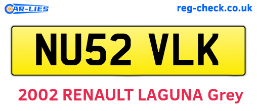 NU52VLK are the vehicle registration plates.