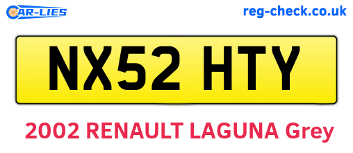 NX52HTY are the vehicle registration plates.