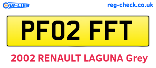 PF02FFT are the vehicle registration plates.