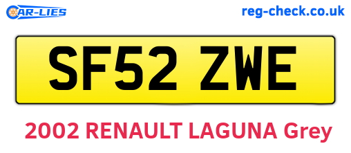 SF52ZWE are the vehicle registration plates.