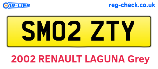 SM02ZTY are the vehicle registration plates.