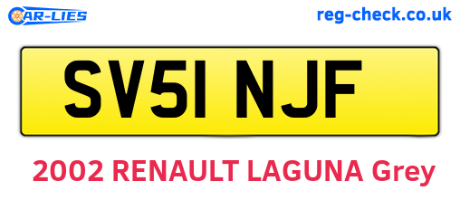 SV51NJF are the vehicle registration plates.