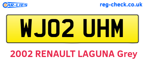 WJ02UHM are the vehicle registration plates.