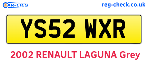 YS52WXR are the vehicle registration plates.