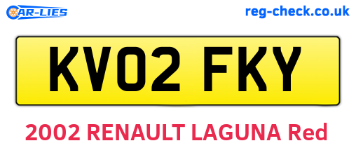 KV02FKY are the vehicle registration plates.