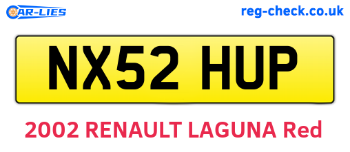 NX52HUP are the vehicle registration plates.
