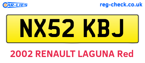 NX52KBJ are the vehicle registration plates.