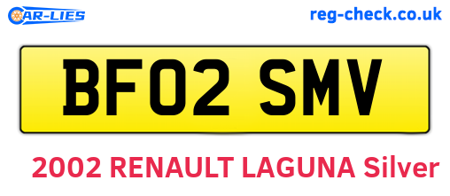 BF02SMV are the vehicle registration plates.