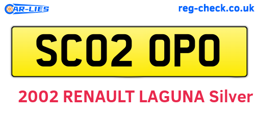SC02OPO are the vehicle registration plates.
