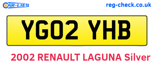 YG02YHB are the vehicle registration plates.