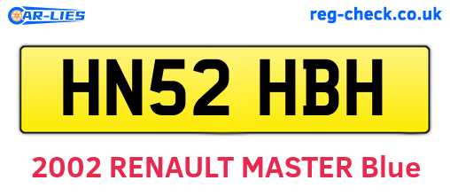 HN52HBH are the vehicle registration plates.