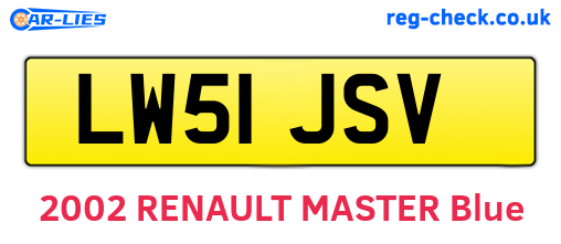 LW51JSV are the vehicle registration plates.
