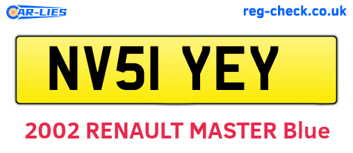 NV51YEY are the vehicle registration plates.