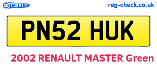 PN52HUK are the vehicle registration plates.