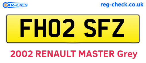 FH02SFZ are the vehicle registration plates.
