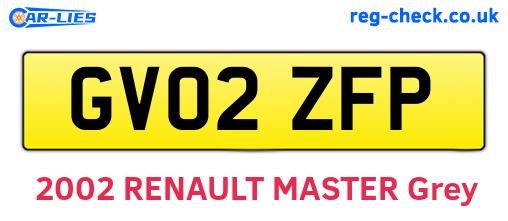 GV02ZFP are the vehicle registration plates.
