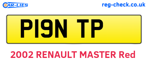P19NTP are the vehicle registration plates.