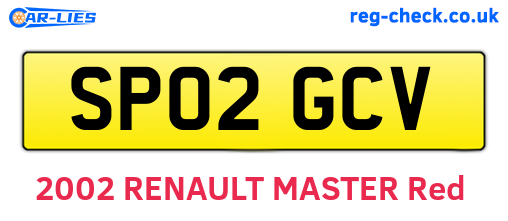 SP02GCV are the vehicle registration plates.
