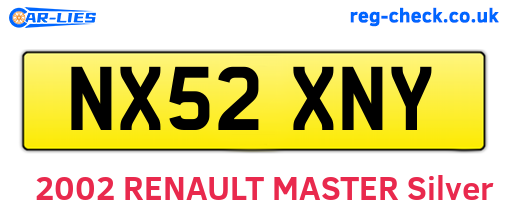 NX52XNY are the vehicle registration plates.