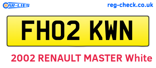 FH02KWN are the vehicle registration plates.