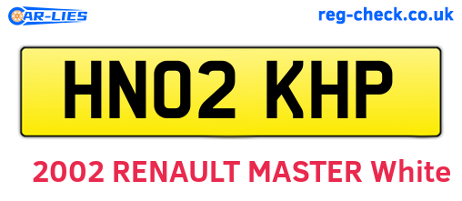 HN02KHP are the vehicle registration plates.