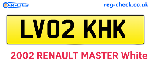 LV02KHK are the vehicle registration plates.