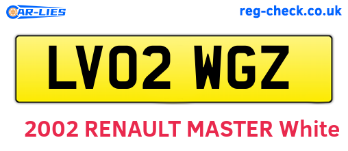 LV02WGZ are the vehicle registration plates.