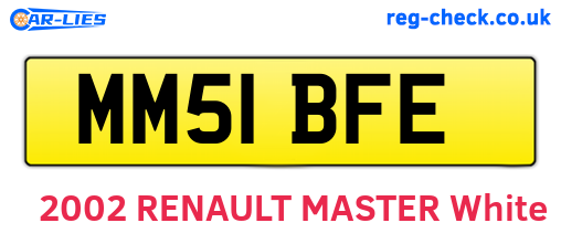 MM51BFE are the vehicle registration plates.