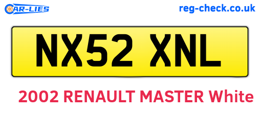 NX52XNL are the vehicle registration plates.