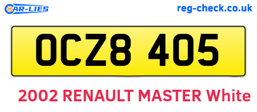 OCZ8405 are the vehicle registration plates.